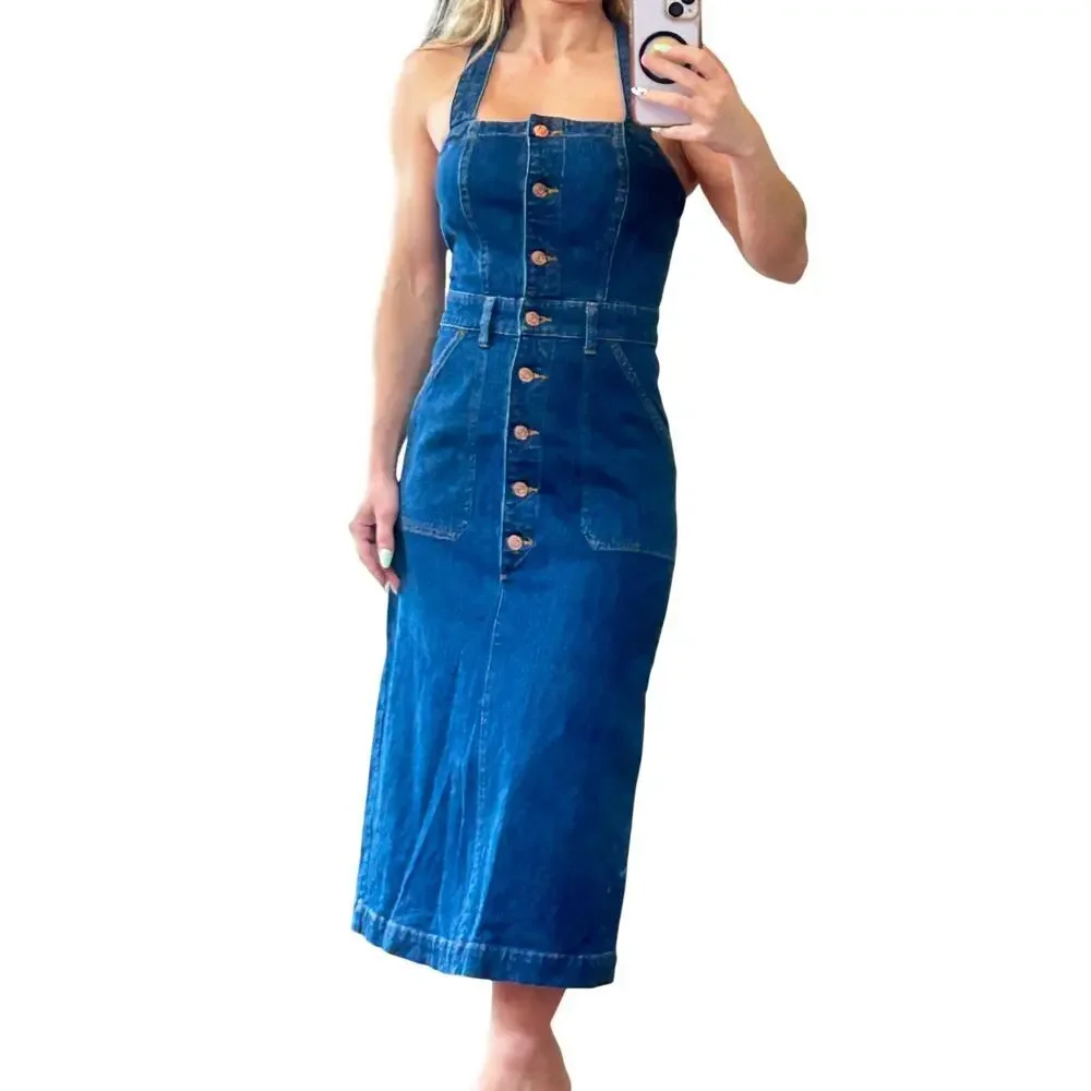fitted mini denim dress Scotch & Soda Ufu01174t Long Sleeve Short Blue 40 Woman Crafted from a soft Summer Ready - White Size:Coat Size 28 Rustic_Dress